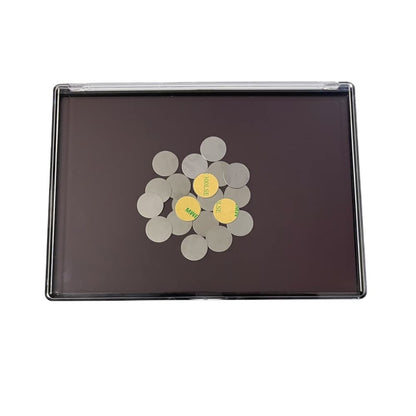 UDTIP XL Large Empty Magnetic Makeup Eyeshadow Palette with Clear Cover and 20pcs Adhesive Stickers for DIY Your Own Eyeshadow Blush Palette 9.25 x6.57