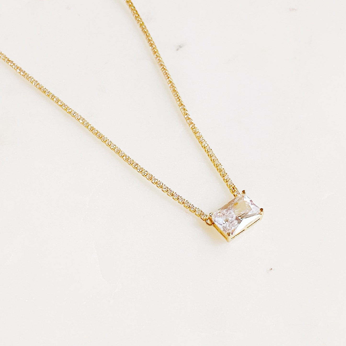 Precious Pendant Tennis Necklace