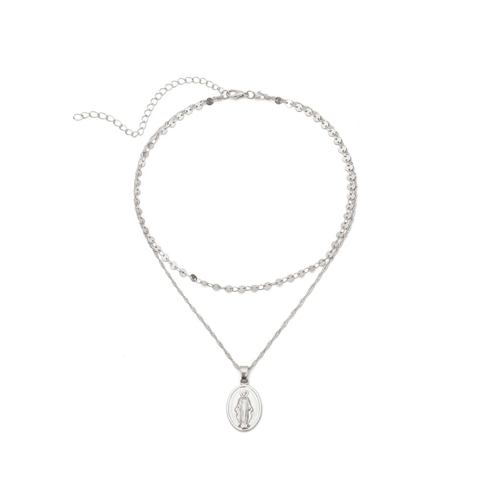 Exaggerated Double-Layer Handmade Pendant Necklace