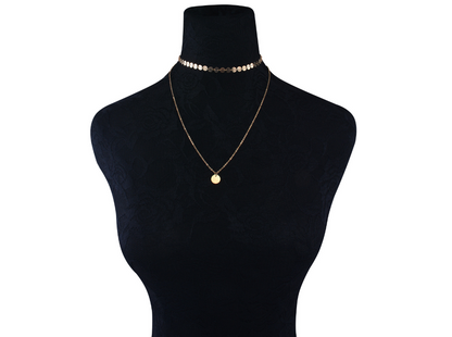 Minimalist Alloy Multi-Layer Necklace with Pendant
