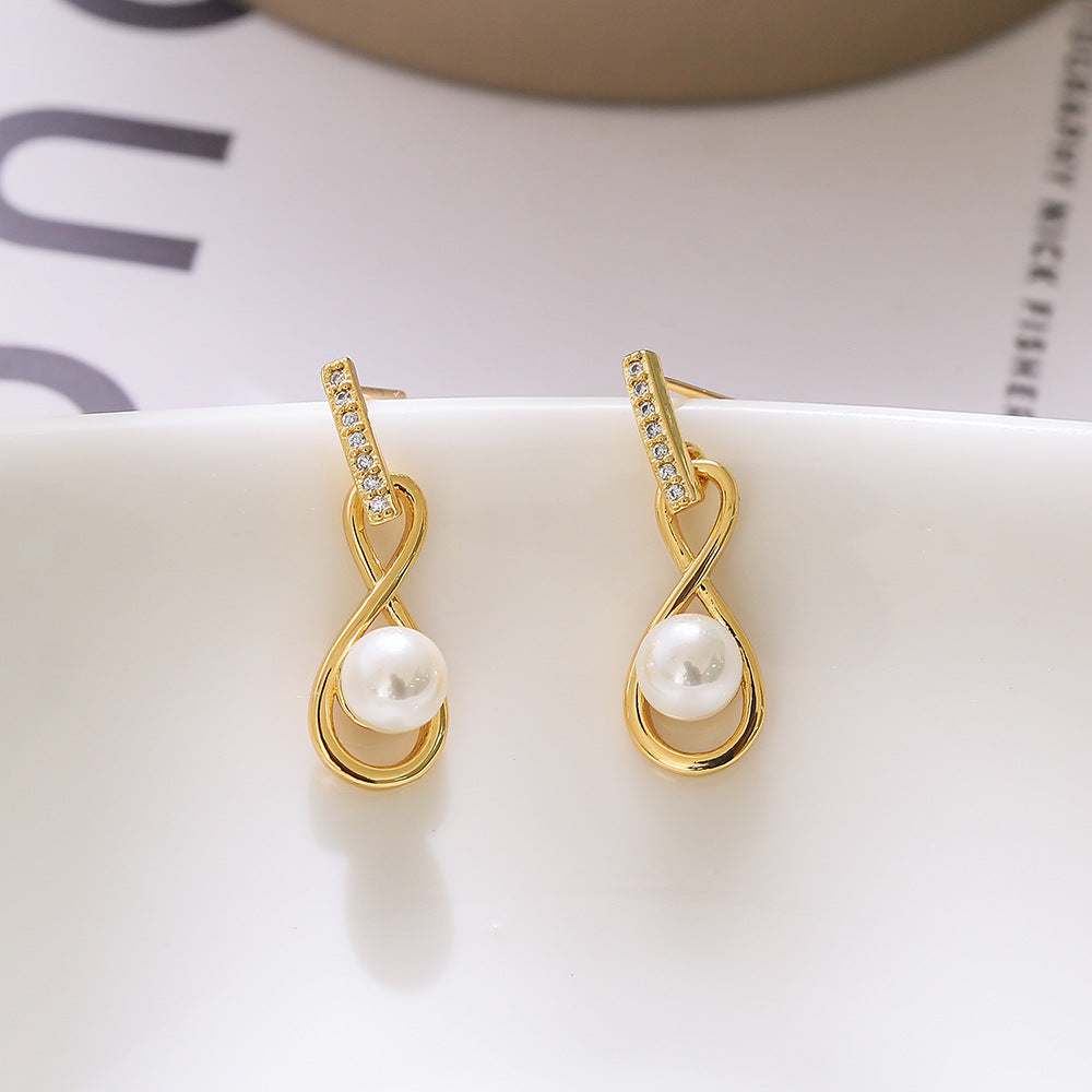 Korean Style S925 Silver Pearl Earrings for Women