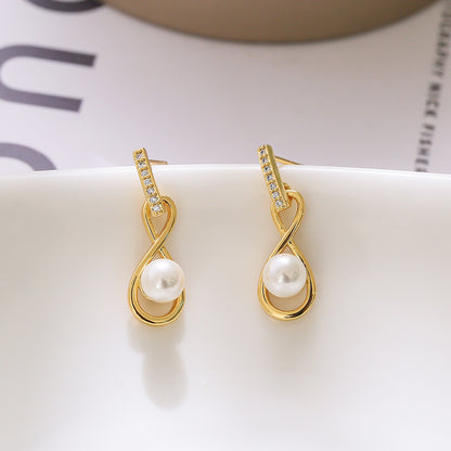 Korean Style S925 Silver Pearl Earrings for Women