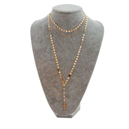 Multi-Layer Necklace with Tassel Alloy Pendant for Women