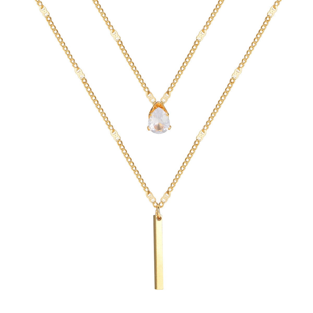 Minimalist Layered Pendant Necklace for Women