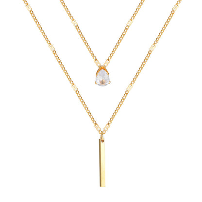 Minimalist Layered Pendant Necklace for Women
