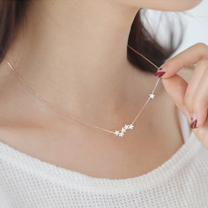 925 Silver Star Necklace with Zirconia Pendant