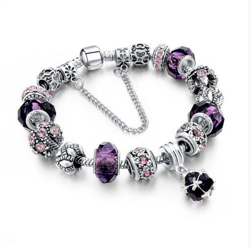Crystal and Glass Bead DIY Bracelet
