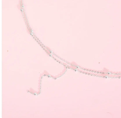 Rice Beads Multi-Layer Tassel Necklace