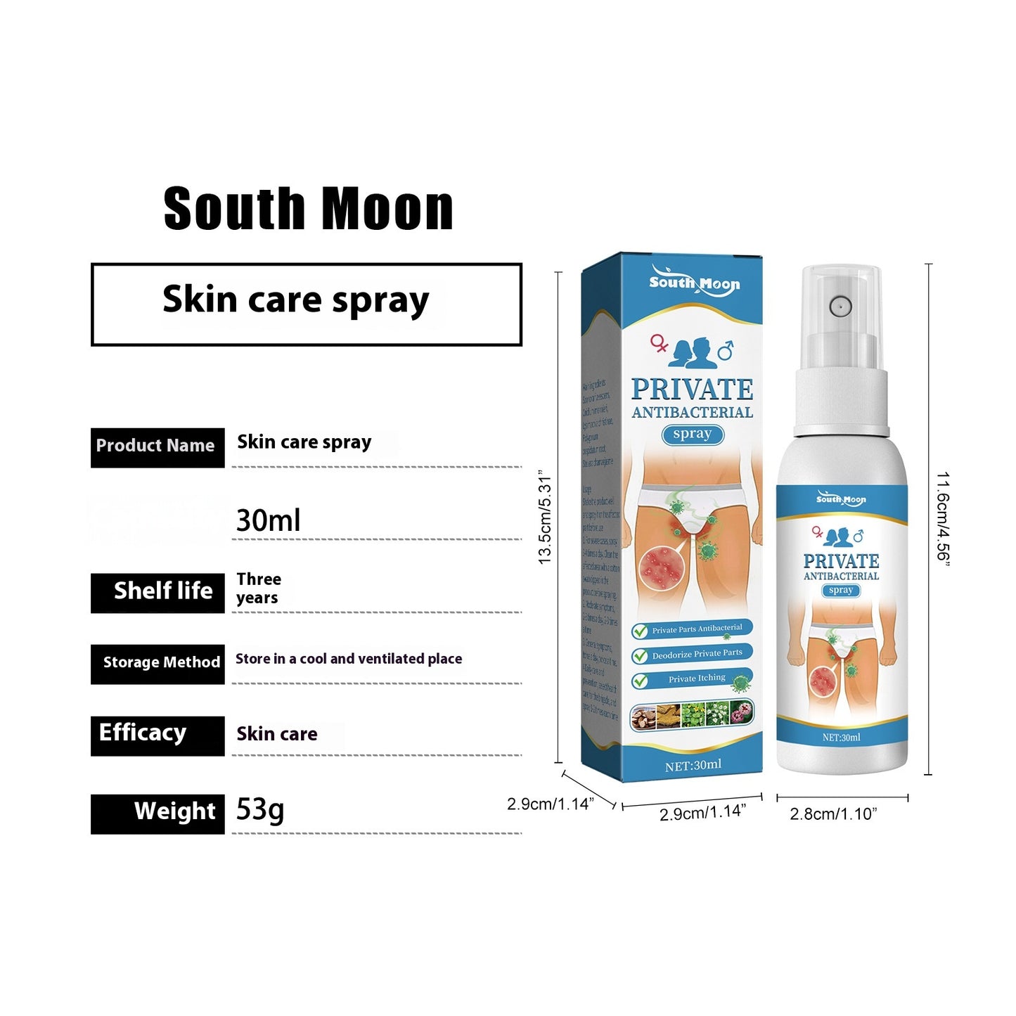 Inner Thigh Moisturizing Skin Care Spray 30ml