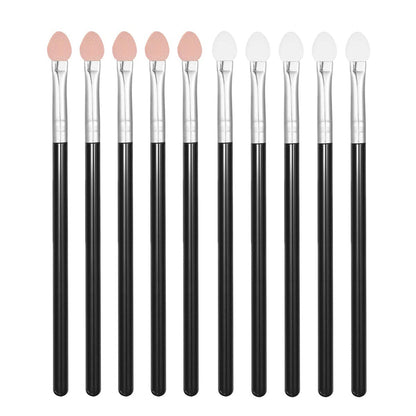 Two-color Rubber Cotton Eye Makeup Brushes - Sponge Applicator Oval Tipped Eyeliner Brush Eyeshadow Brush Makeup Brush Tool (10 PCS)