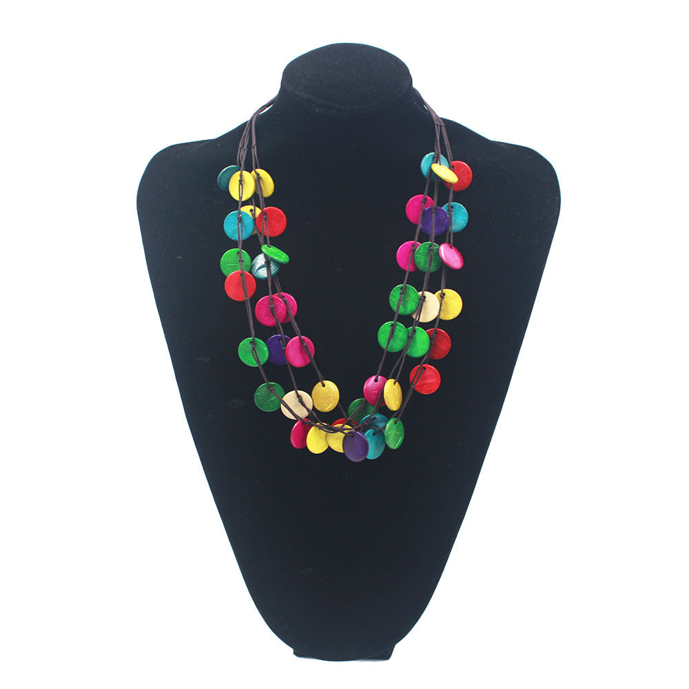 Bohemian Style Multi-Layer Colorful Bead Necklace