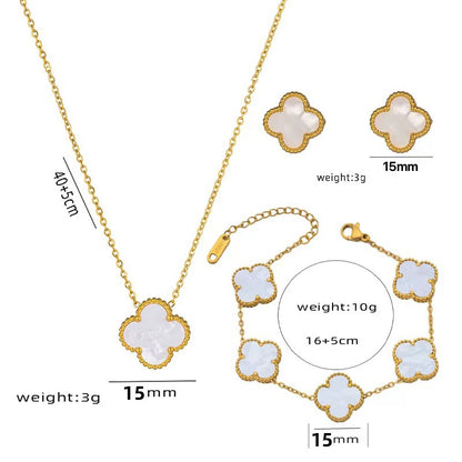 High-End Four Leaf Clover Titanium Steel Necklace