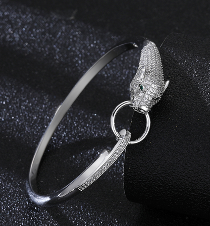 Leopard Diamond Rose Gold Ring Bracelet