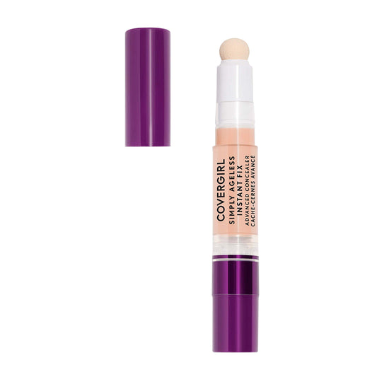 COVERGIRL Simply Ageless Instant Fix Advanced Concealer Hydrating Nude 0.1 Oz Concealer Makeup Full Coverage Concealer Under Eye Concealer Concealer for Dark Circles Blends Easily