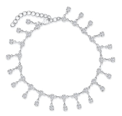 Chic Simple Beaded Anklet with Tassel and Pendant