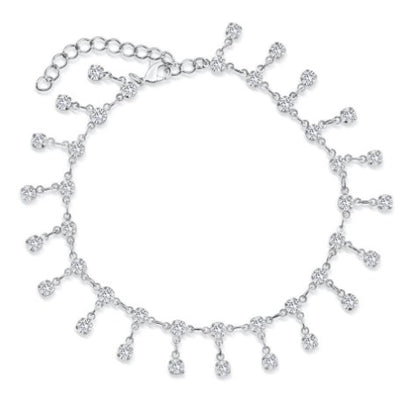Chic Simple Beaded Anklet with Tassel and Pendant