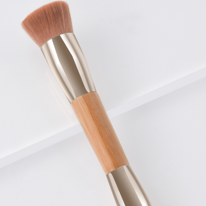 Wooden Handle Nylon Loose Powder & Blush Makeup Brush
