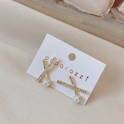Elegant Long S925 Silver Pearl Earrings for Women