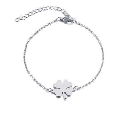 Four Leaf Clover Stainless Steel Bracelet