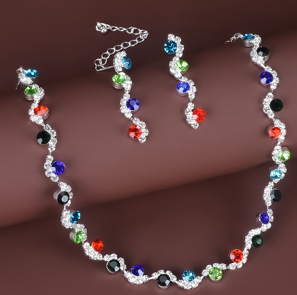 Korean Style Bride Necklace, Wedding Jewelry Set