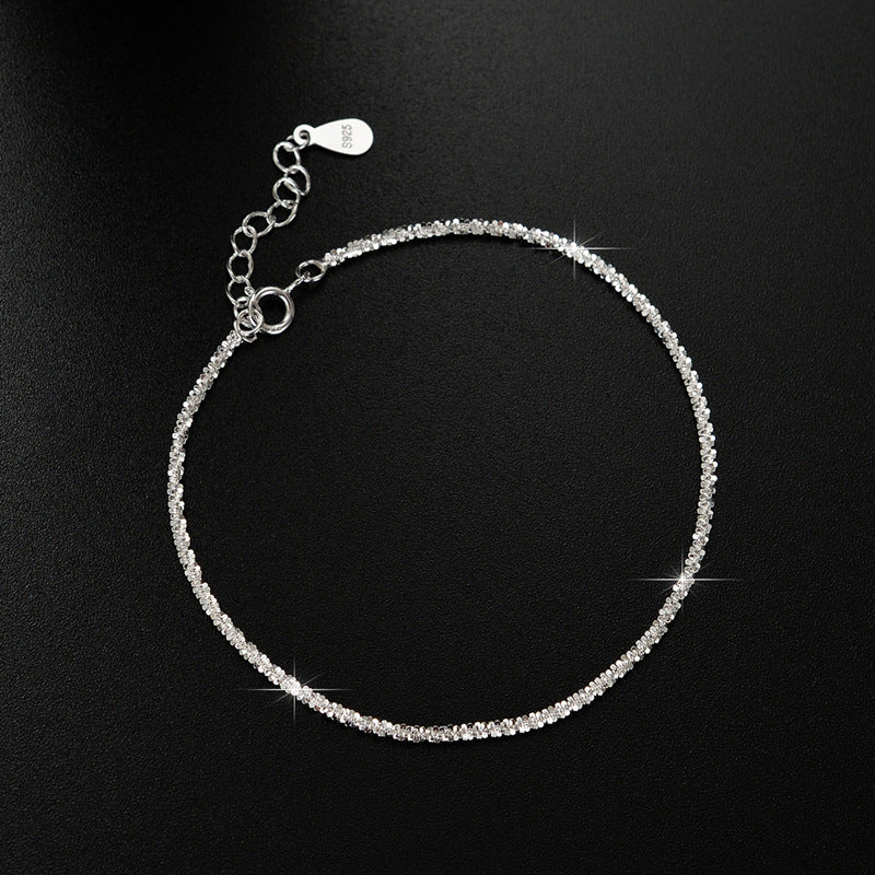 Starry Sky Flower Bracelet for Women - Silver Plated