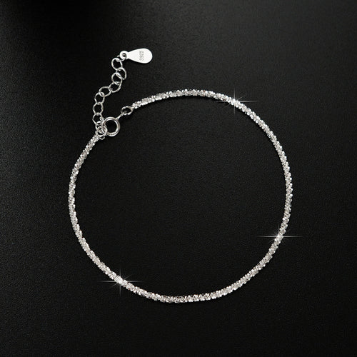 Starry Sky Flower Bracelet for Women - Silver Plated