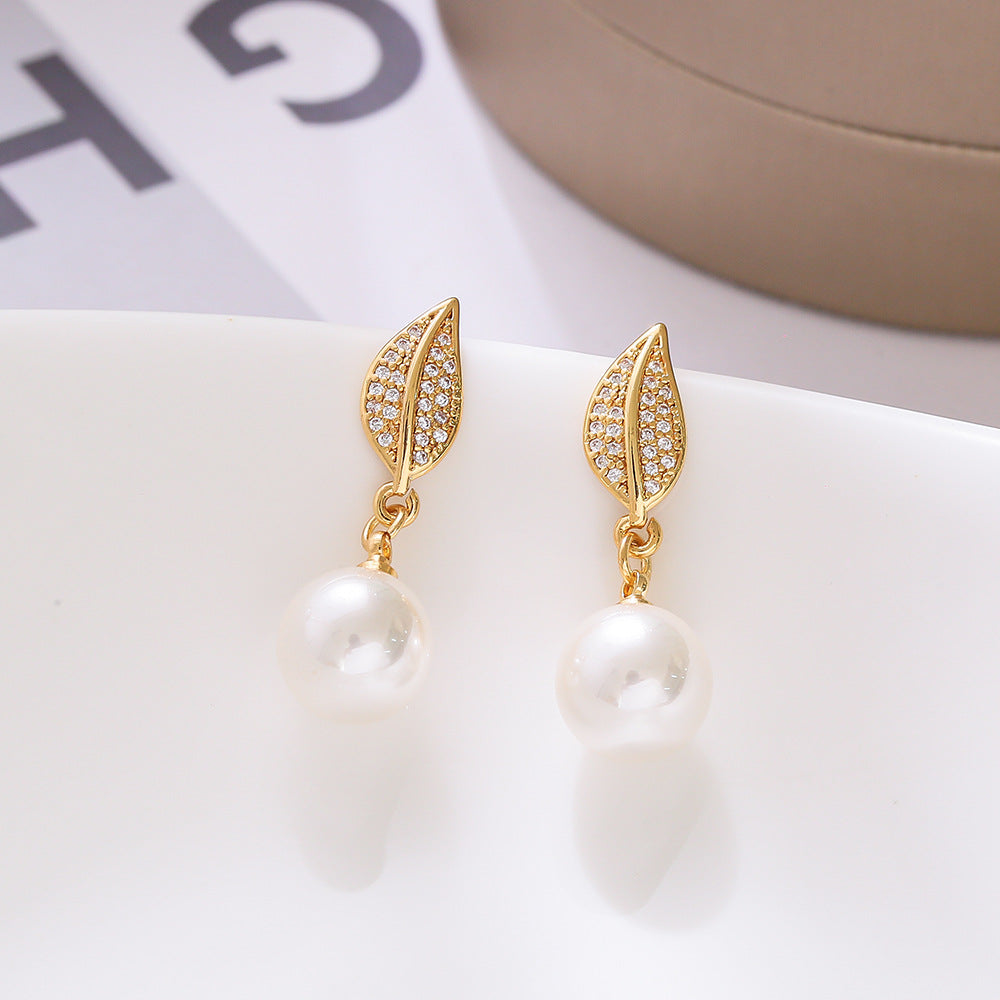 Korean Style S925 Silver Pearl Earrings for Women