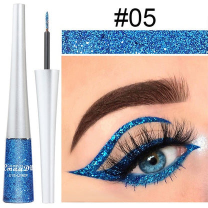16 Colors Waterproof Glitter Eyeliner for Halloween Makeup