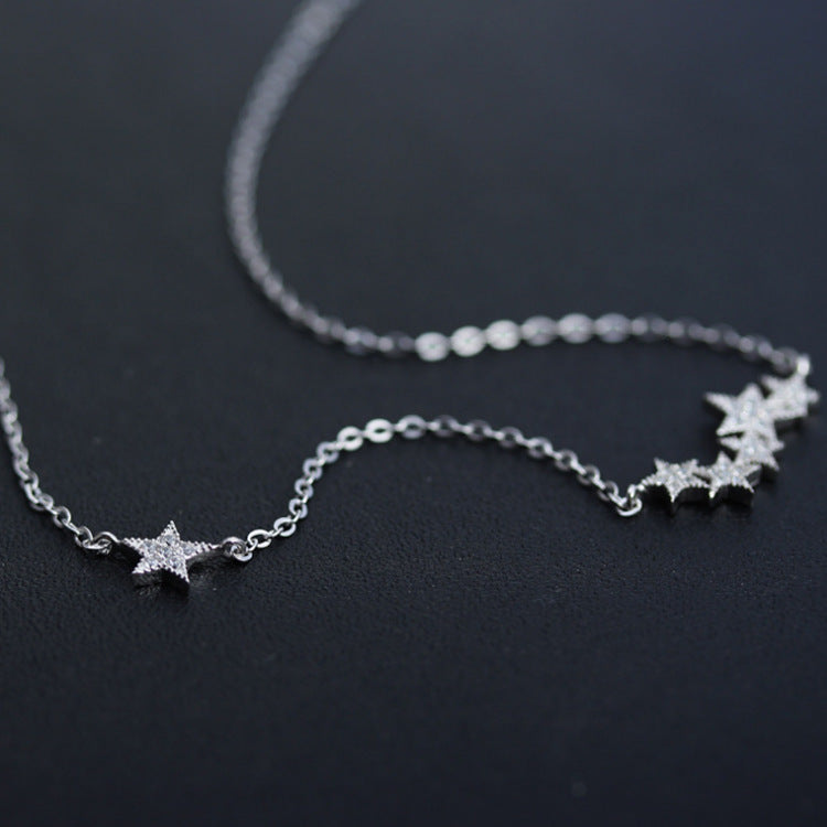 925 Silver Star Necklace with Zirconia Pendant