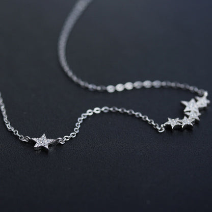925 Silver Star Necklace with Zirconia Pendant