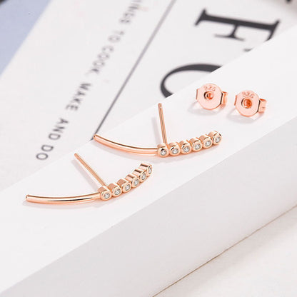 Silver Needle Jewelry Earrings