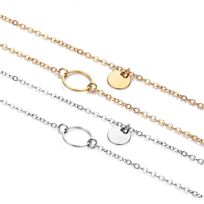 Layered Sequin Pendant Necklace for Women (XL1189)