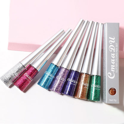 16 Colors Waterproof Glitter Eyeliner for Halloween Makeup