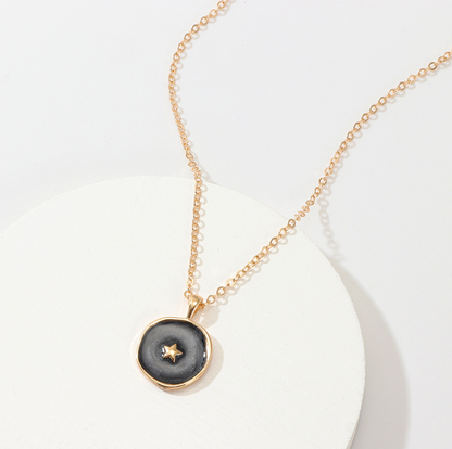 Stylish Alloy Star and Moon Layered Pendant Necklace