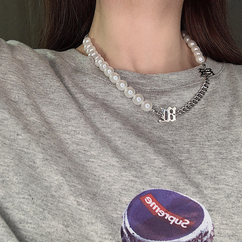 Pearl Chain Layered Necklace for Women (Trendy Style)