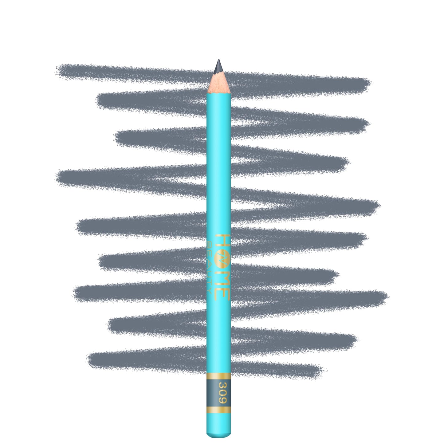 7V HOME BEAUTY Wooden Eyeliner Pencil Smooth texture Soft Dark Grey Makeup Pencil Eyeliner (#309 1 Count/Pack of 1)