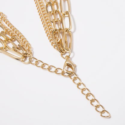 Layered Chain Necklace - Vintage Punk Style for Women