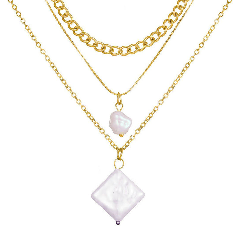 Alloy Multi-Layer Necklace with Star and Moon Pendant