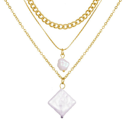 Alloy Multi-Layer Necklace with Star and Moon Pendant