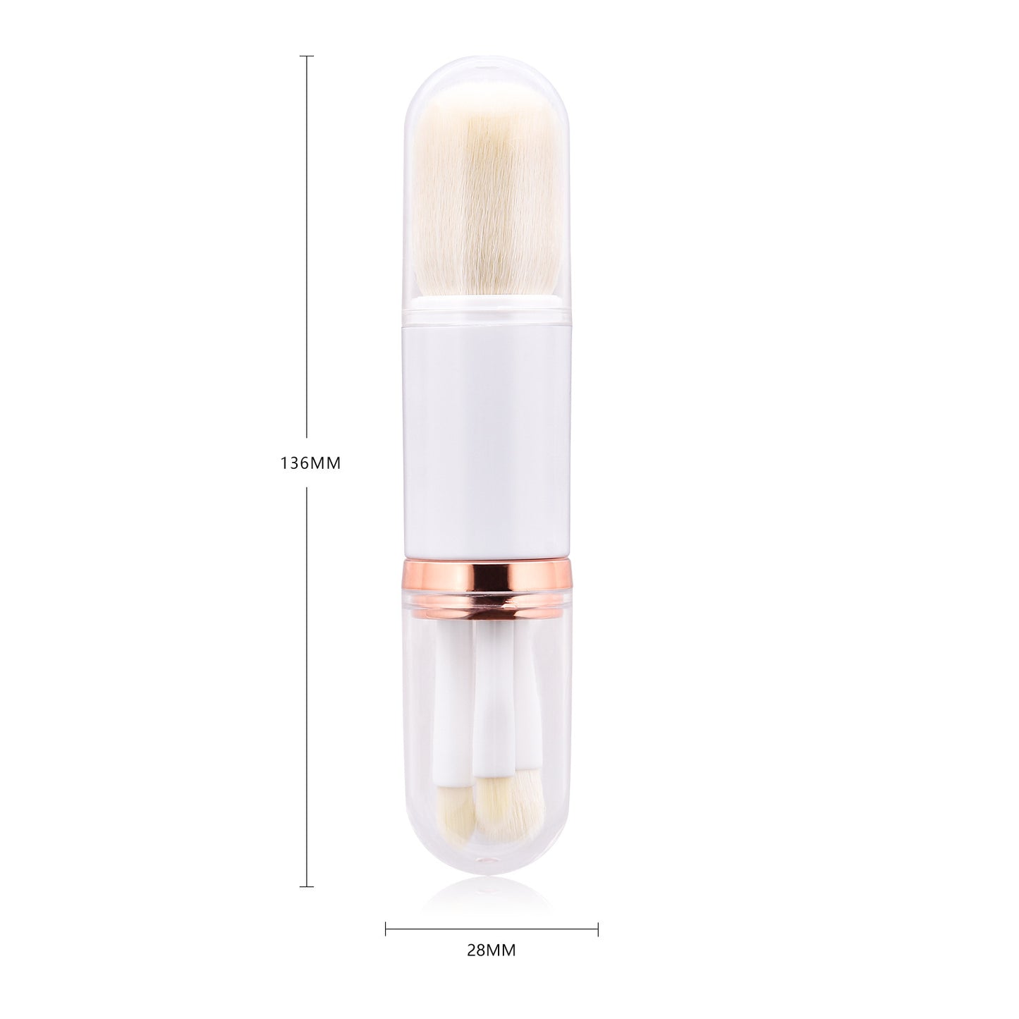 Ronshadow Dual-Head Makeup Brush for Powder & Eyeshadow