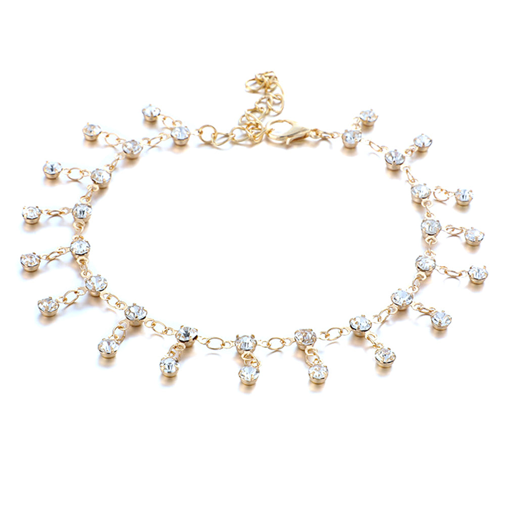 Chic Simple Beaded Anklet with Tassel and Pendant