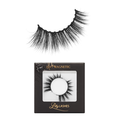 Lilly Lashes Click Magnetic Eyelashes - Loyalty Magnetic Faux Mink Lashes for a Natural Look - False Wispy Magnet Eyelashes - Vegan Makeup Lash Extension - Magnetic Eyelashes Without Eyeliner