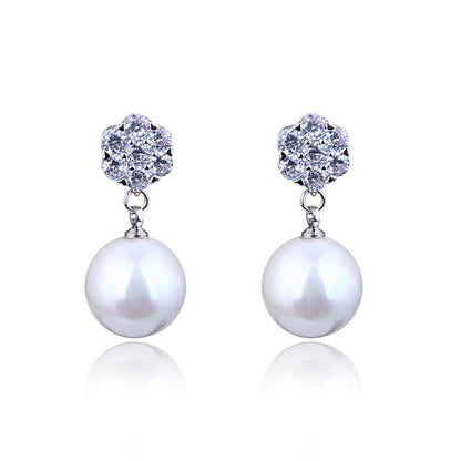 S925 Silver Long Star and Moon Asymmetric Earrings