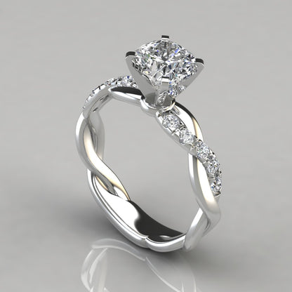 18K Rose Gold Plated Diamond Engagement Ring