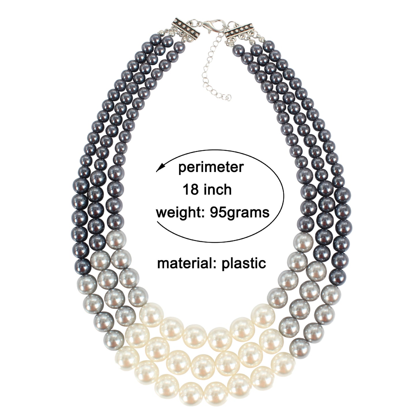 Fashionable Double Layer Pearl Necklace for Sweaters