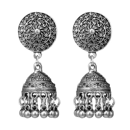 Fashionable Layered Alloy Leaf Necklace & Earrings Set