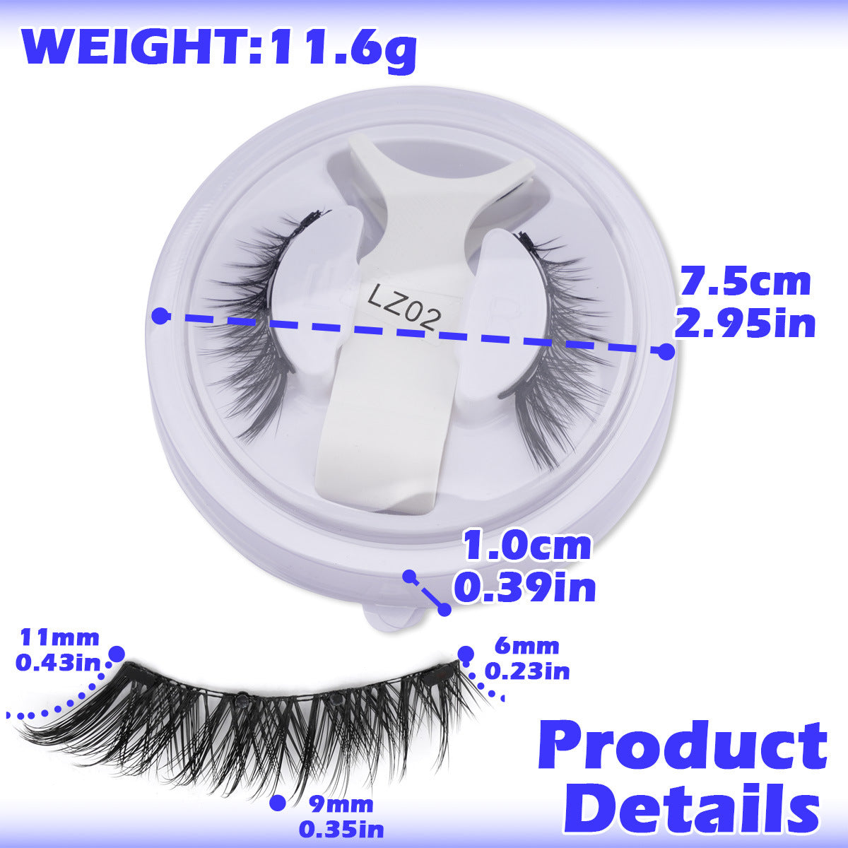 Reusable Waterproof Magnetic False Eyelashes