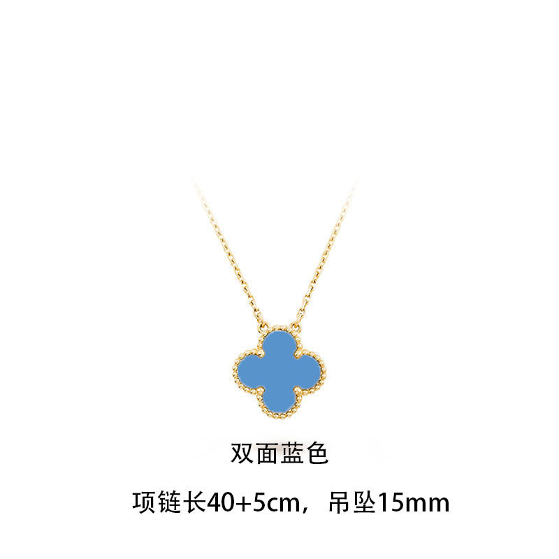 High-End Four Leaf Clover Titanium Steel Necklace