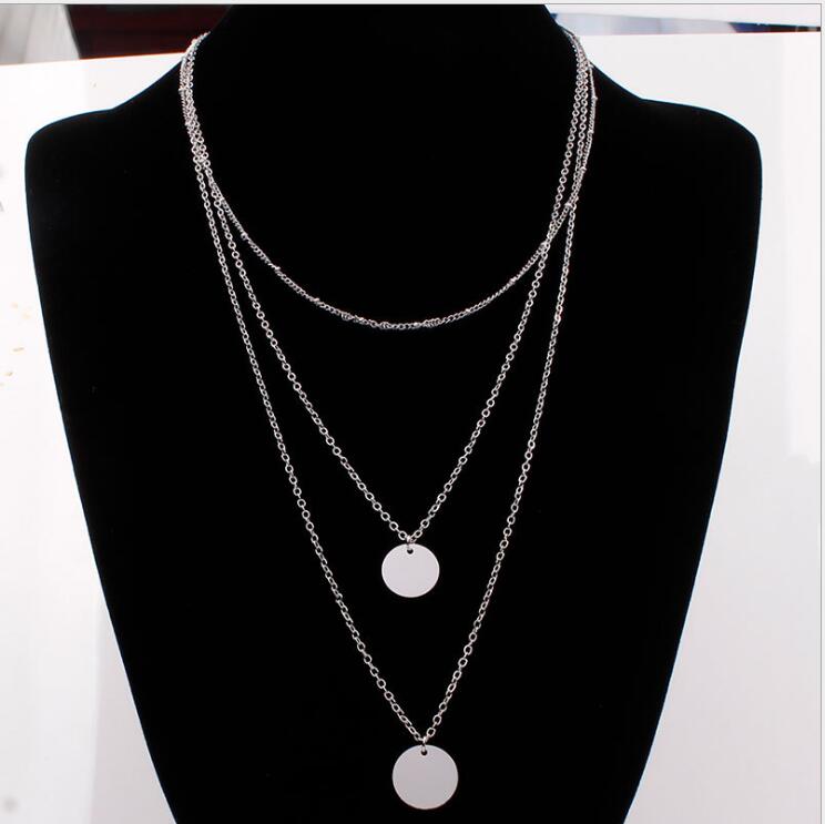 Layered Sequin Necklace Set XL247