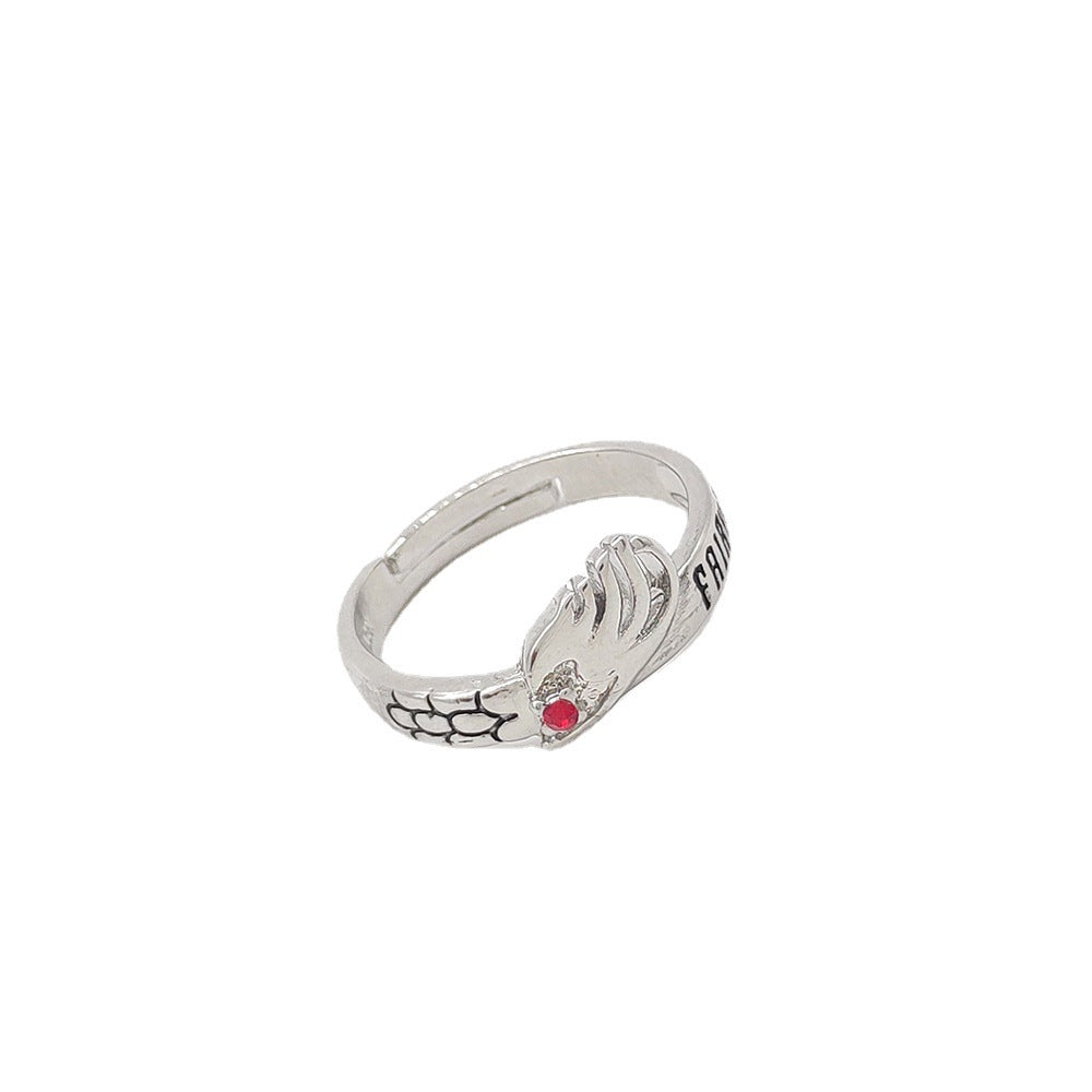 Geometric Circular Alloy Ring Jewelry